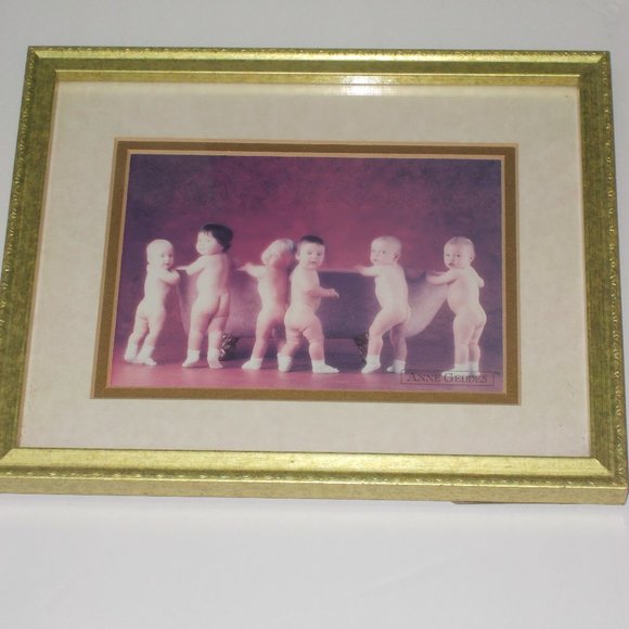 Unique baby print, matted & framed - Picture 3 of 7